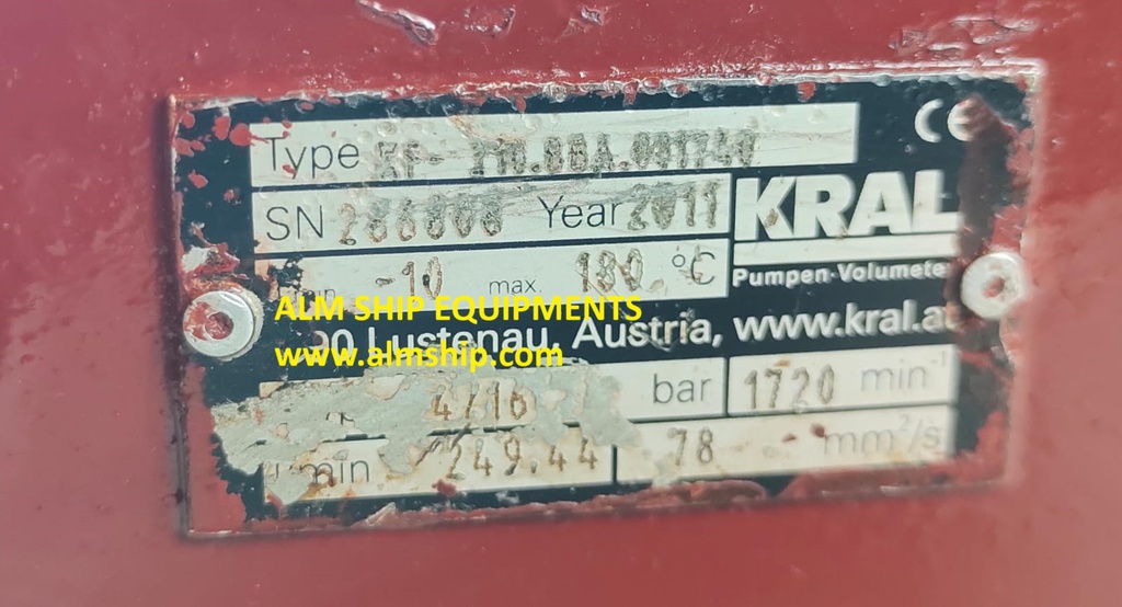 KRAL KF-110.BBA.001740 PUMP